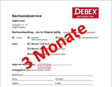 Nachsendeservice - 3 Monate